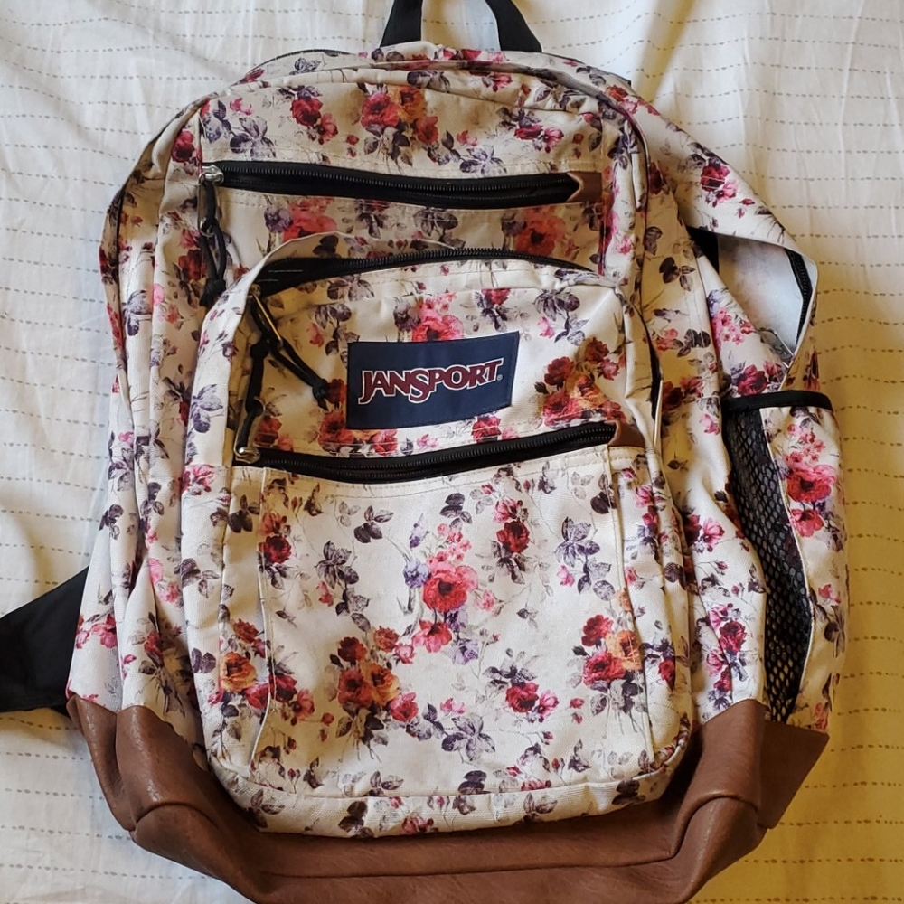 Large Floral Jansport Backpack